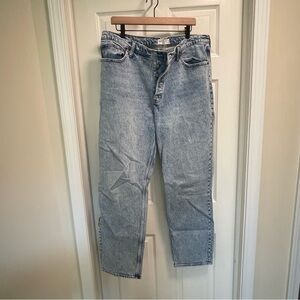 A&F dad high rise acid wash